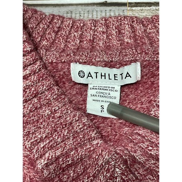 Athleta Sweater Wool Cashmere Pink/Red‎ Size Small - Picture 4 of 7